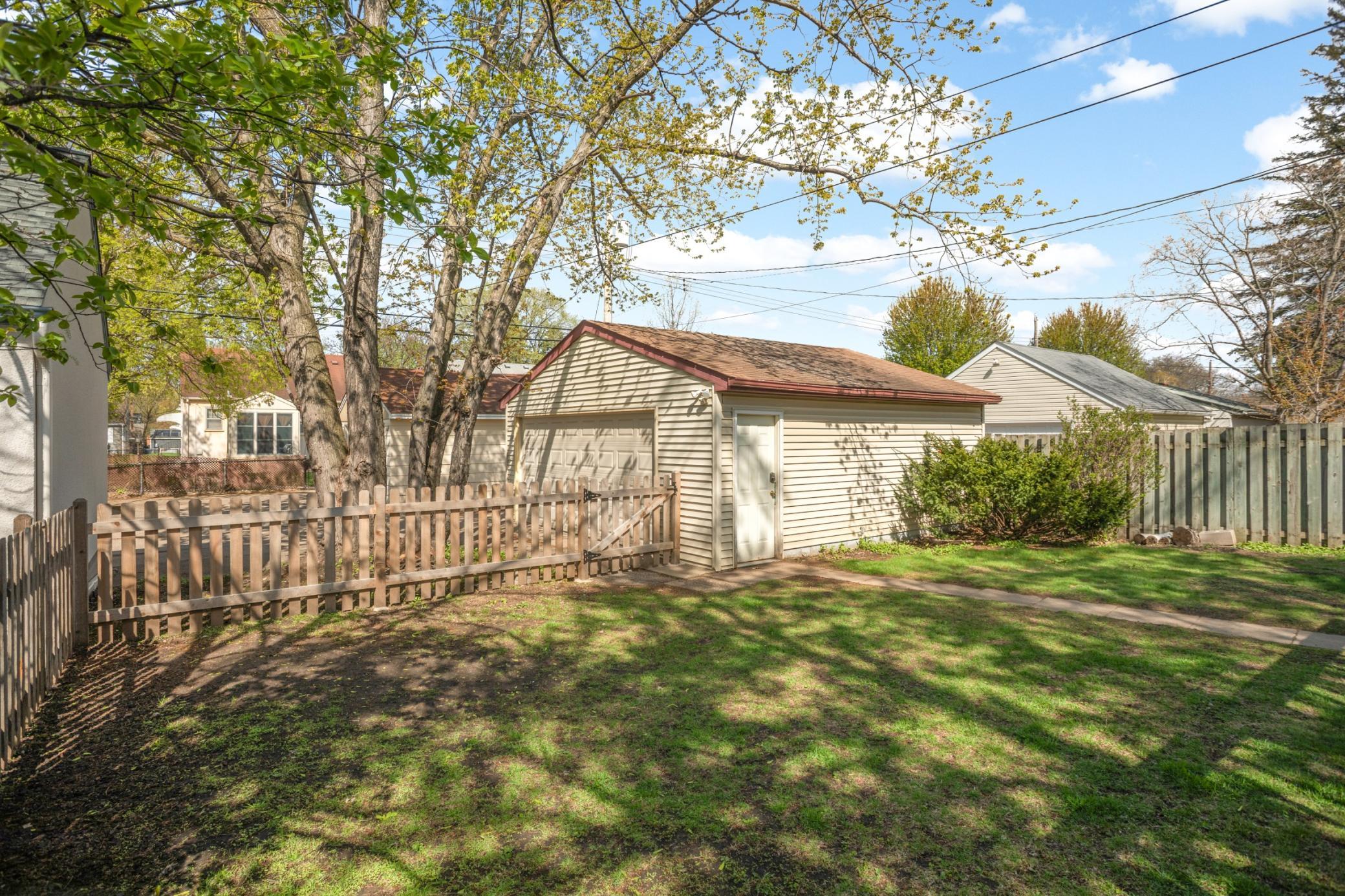 Plenty of backyard space for a garden, a fire ring, or just room to play.