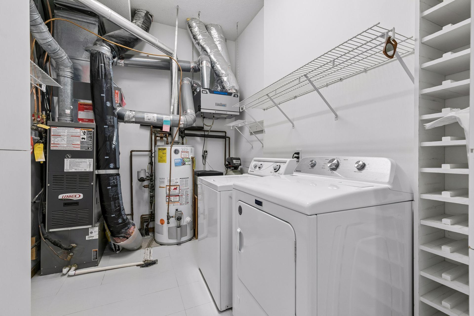 Clean and refreshed laundry room