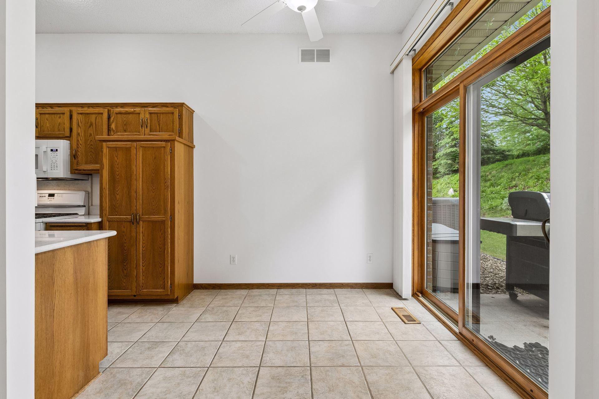 From the kitchen walk out to the patio