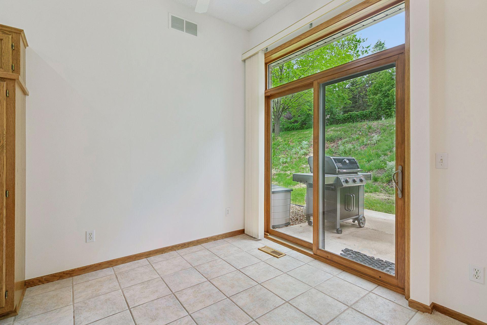 From the kitchen walk out to the patio