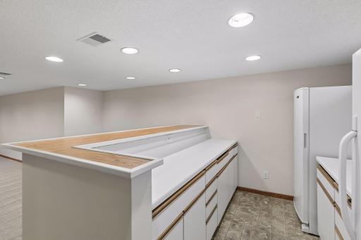 The bar gives you lots of options for more storage.