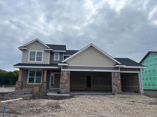 (Photo is of the actual home in progress.)