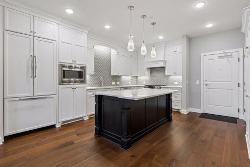 Beautifully designed kitchen with Quartz countertops