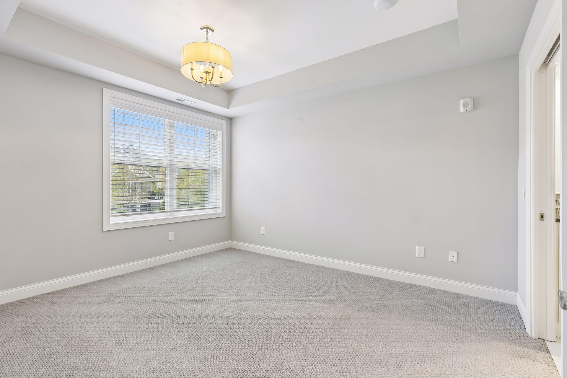 Primary bedroom with tray ceiling