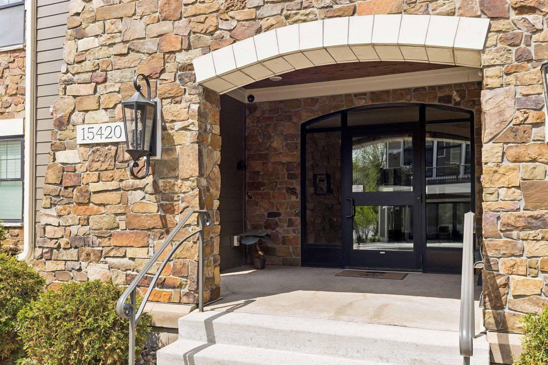 Entrance of condo building