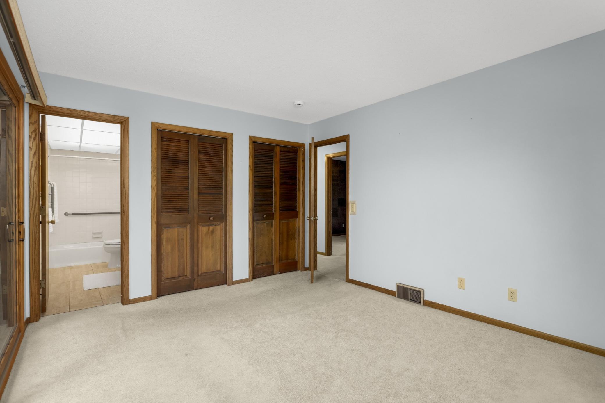 Large primary bedroom and closet. One of a kind Primary bedroom!