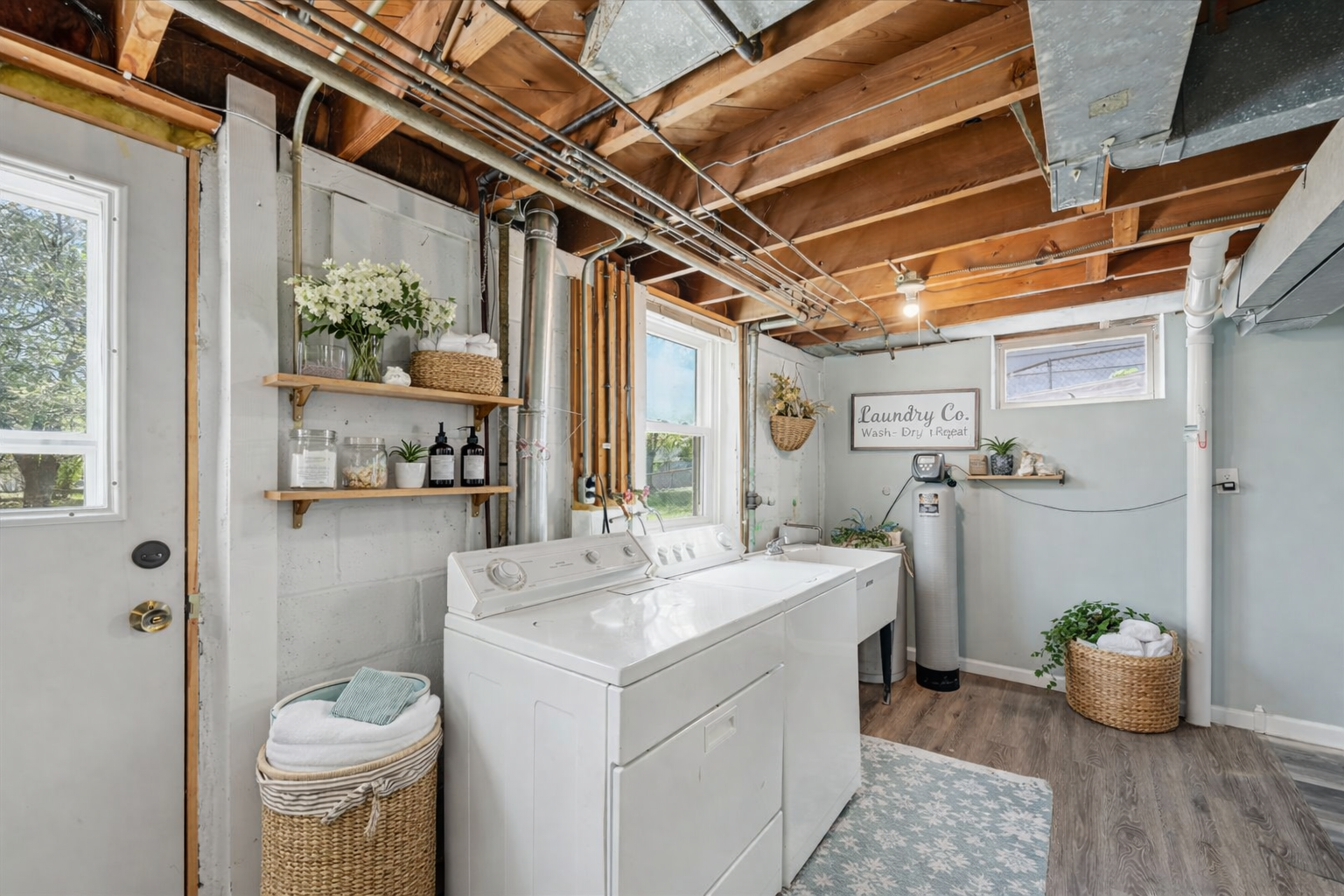 A little digital enhancement to this awesome laundry room area.