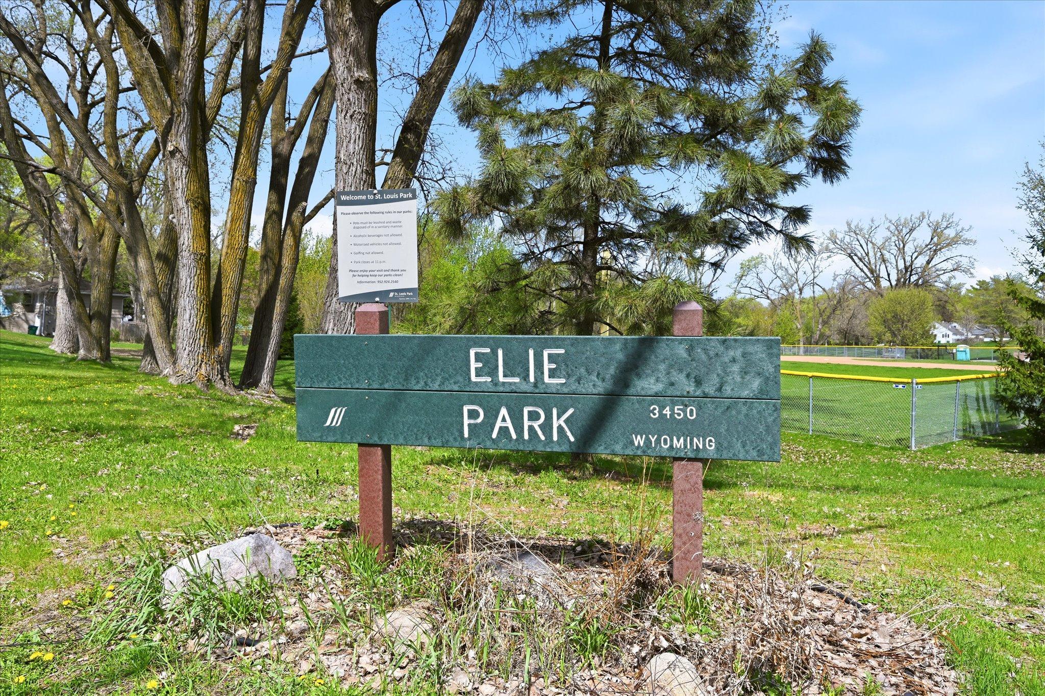 Take a walk to Elie Park just steps from the home.