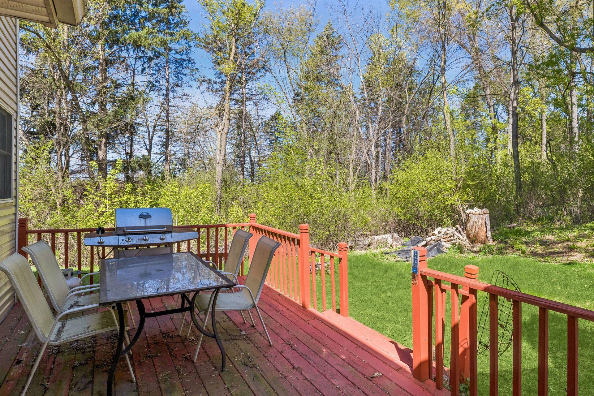 View of the back yard from the back porch