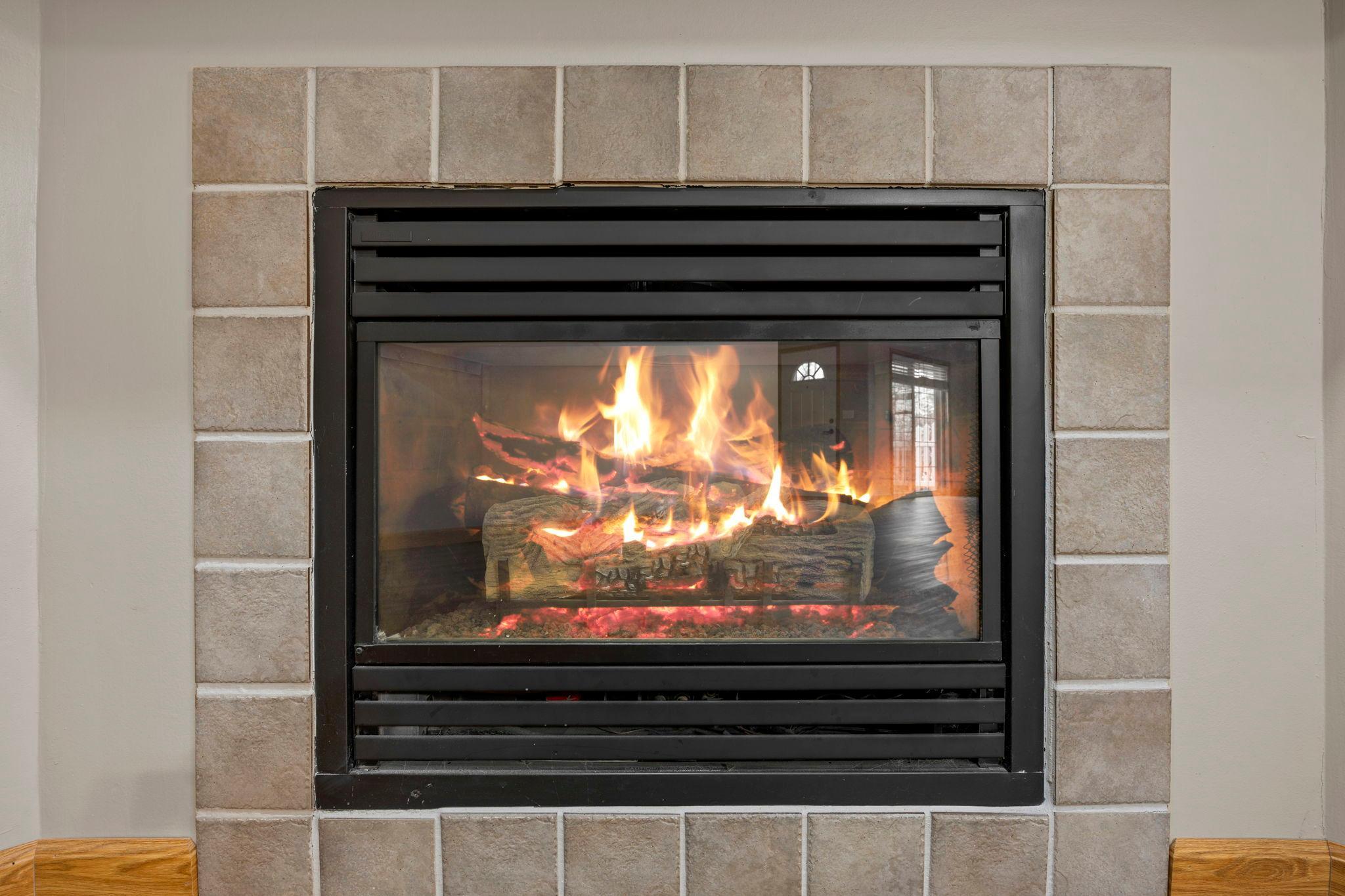 The fireplace is great for taking the chill off.