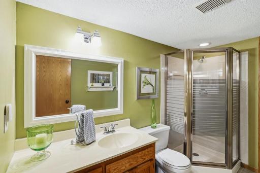 Everyday convenience meets guest-ready comfort in the lower level 3/4 bath.