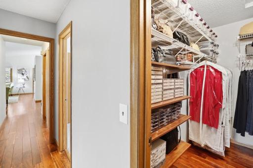 This is the walk-in closet you've always wanted â generous, organized, and all yours.
