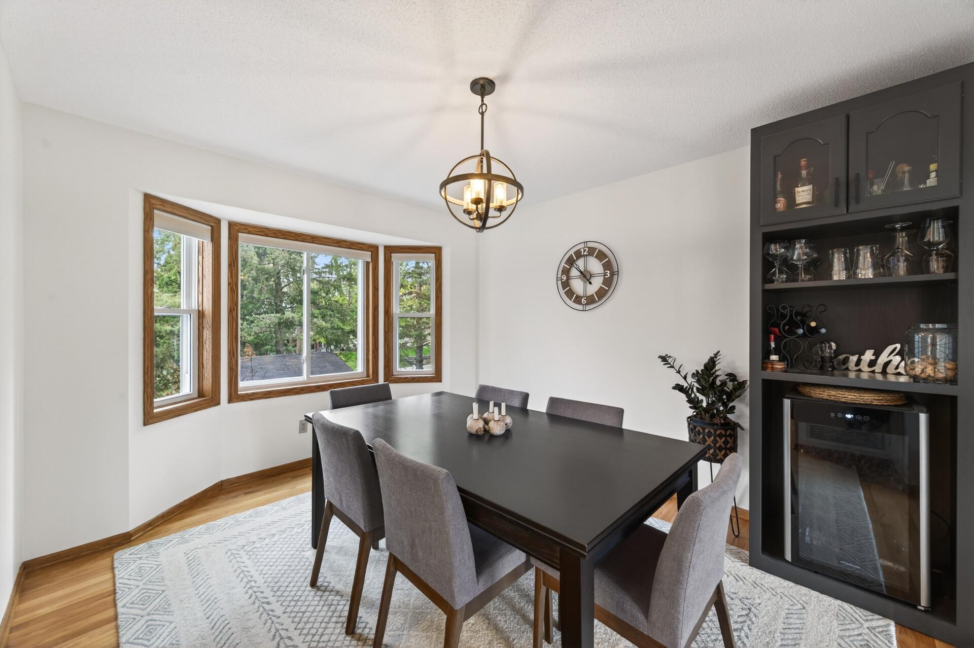 Large formal dining space perfect for holiday get togethers!