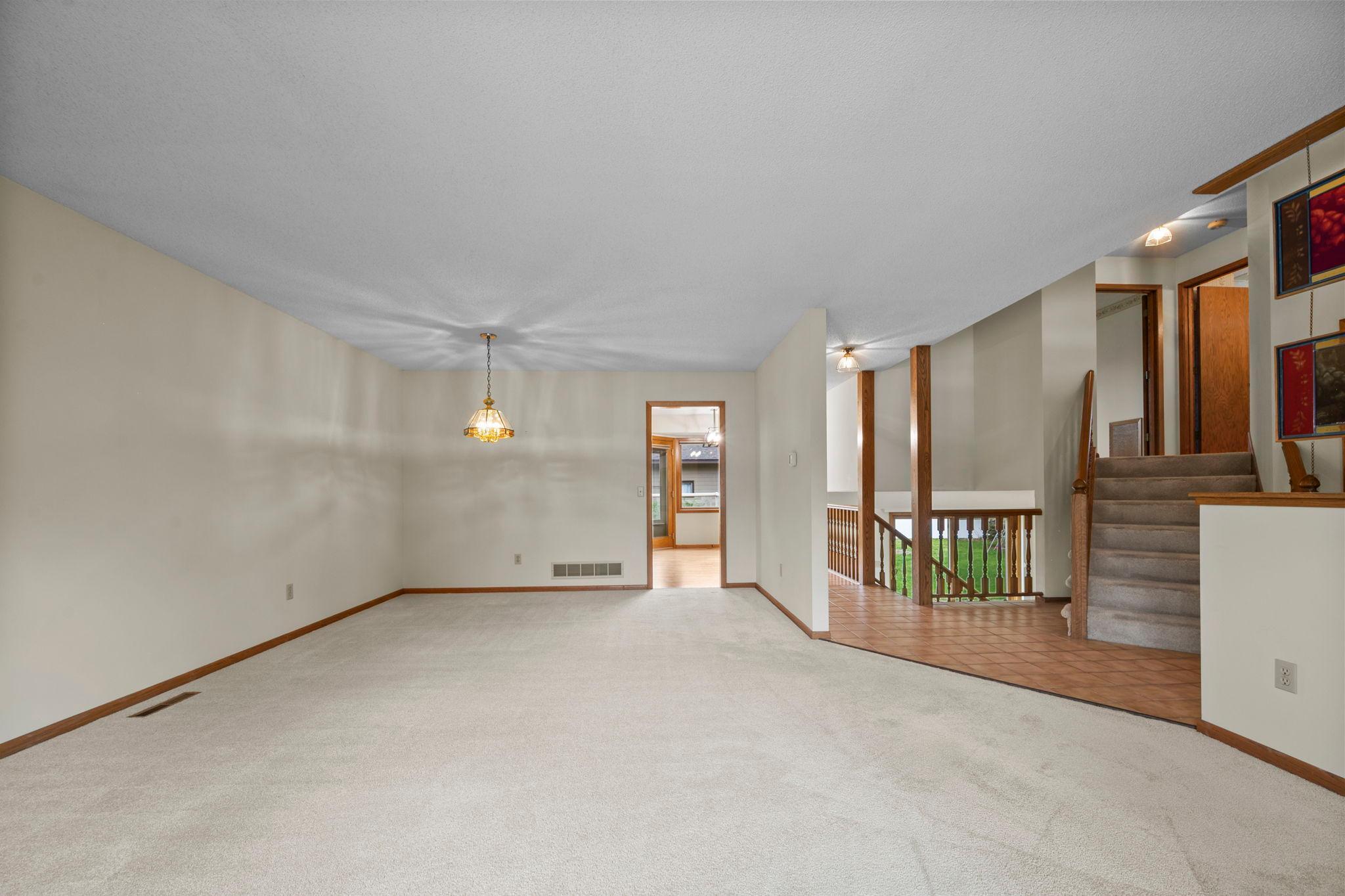 Additional view from the living room looking at the dining room and access to the kitchen