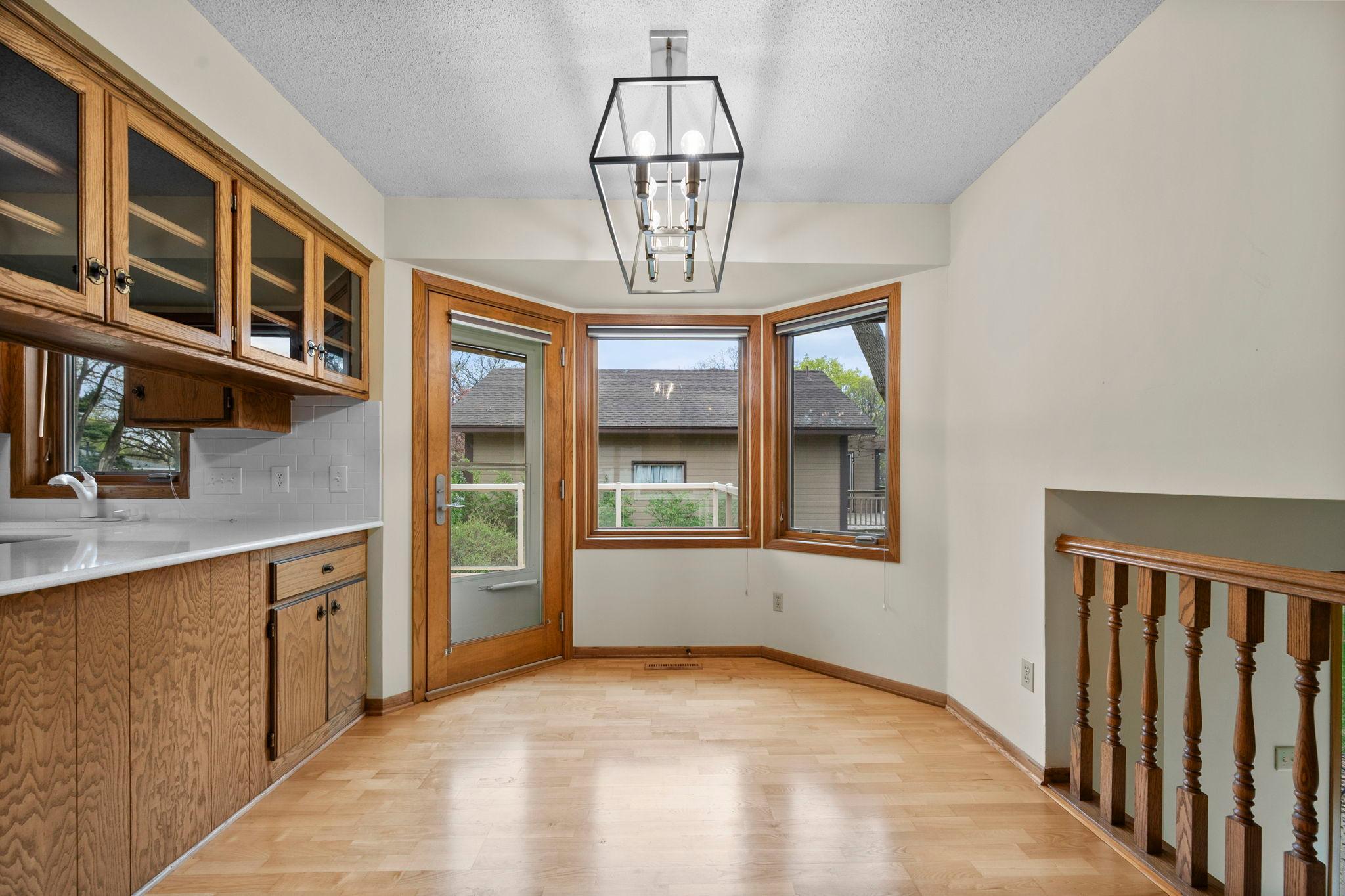 Door way leads out to the maintenance free deck