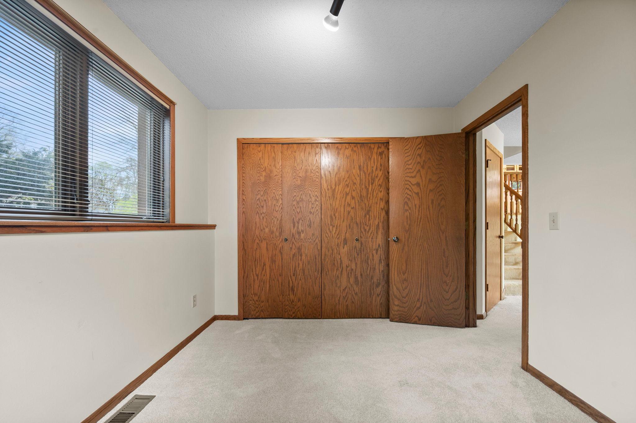 Ample closet space completes the third bedroom