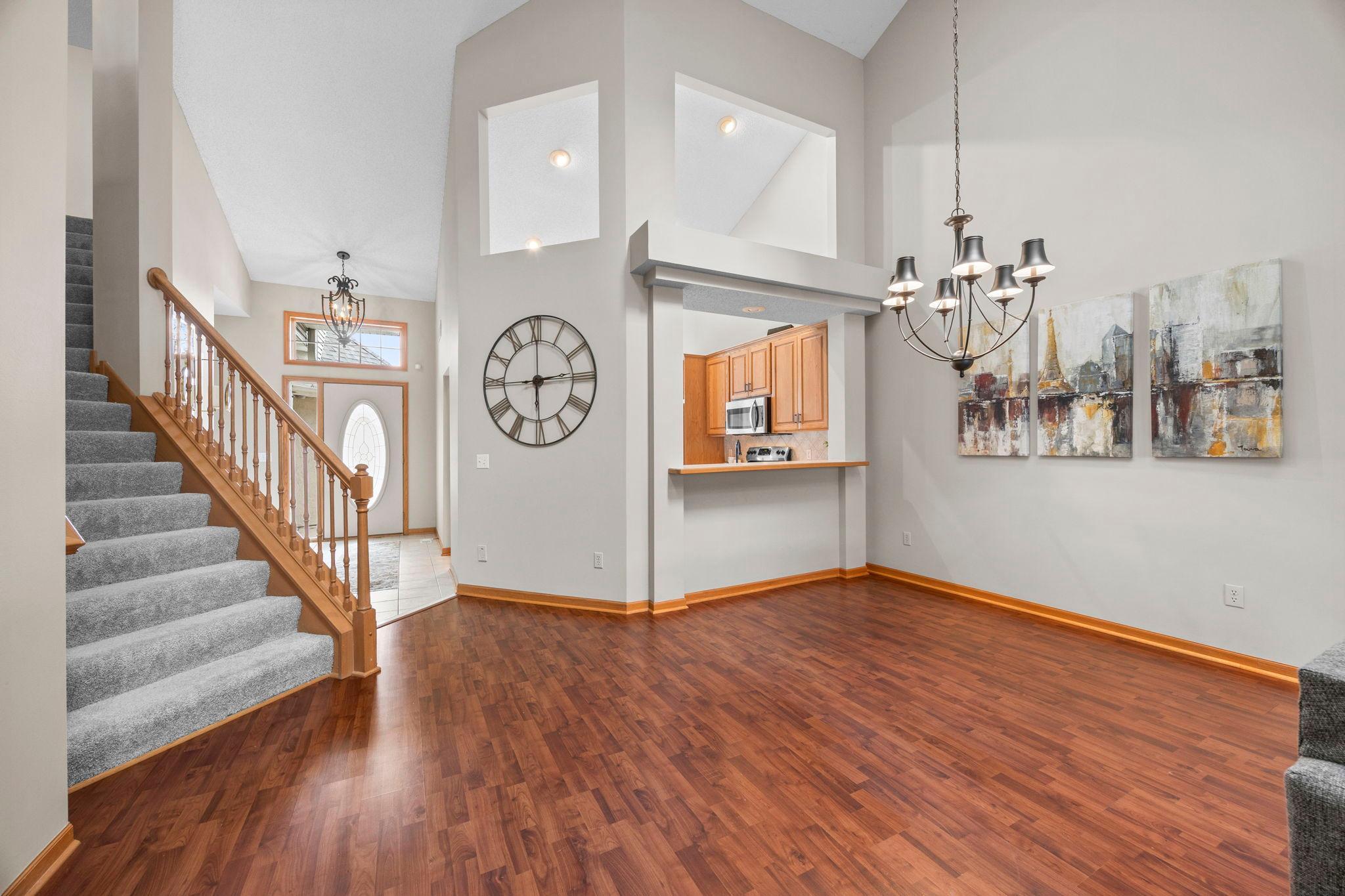 Spacious, informal dining.