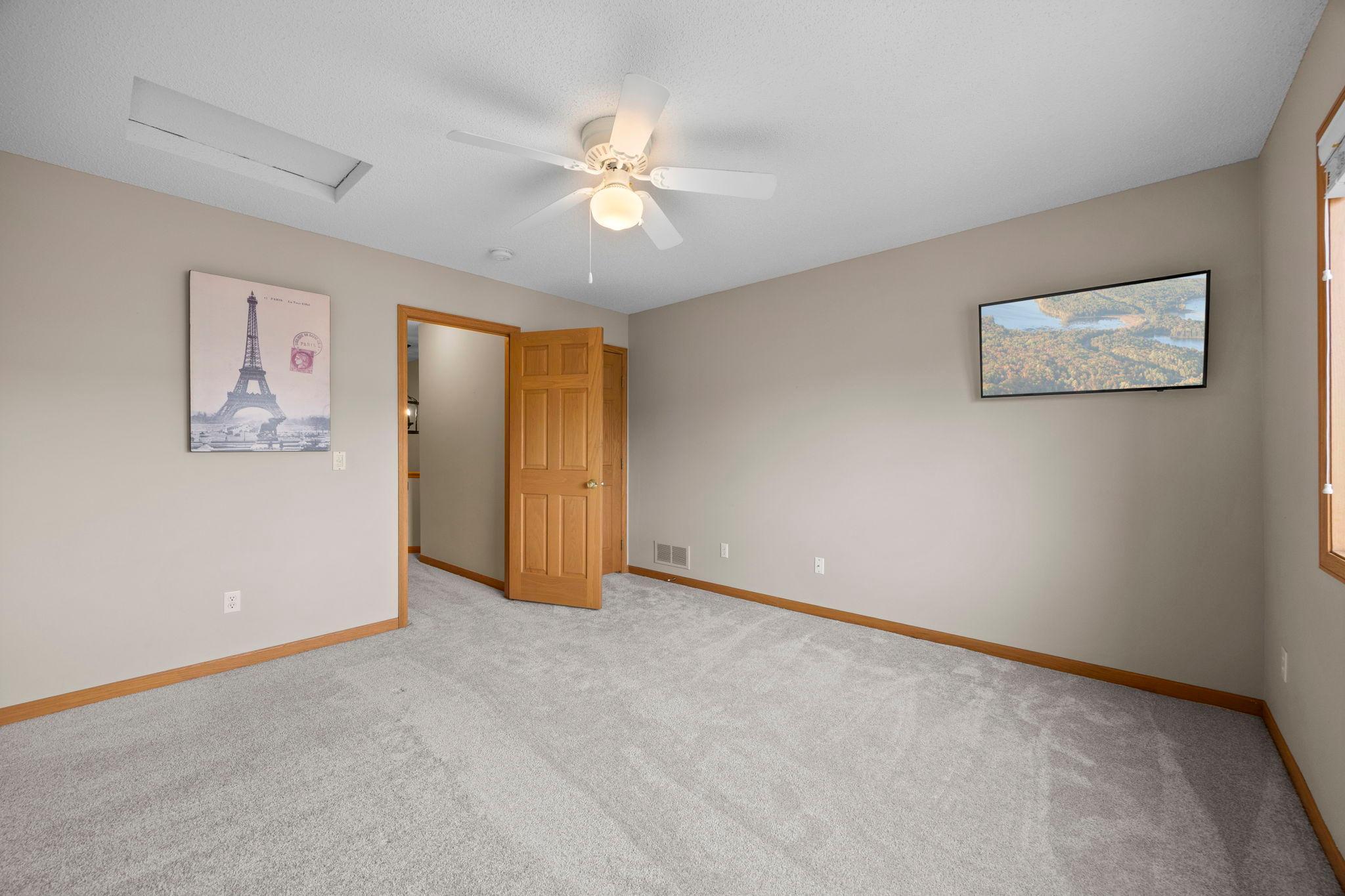 Beautiful natural woodwork wtih 6 panel doors, walk in closet in Bedroom #2.