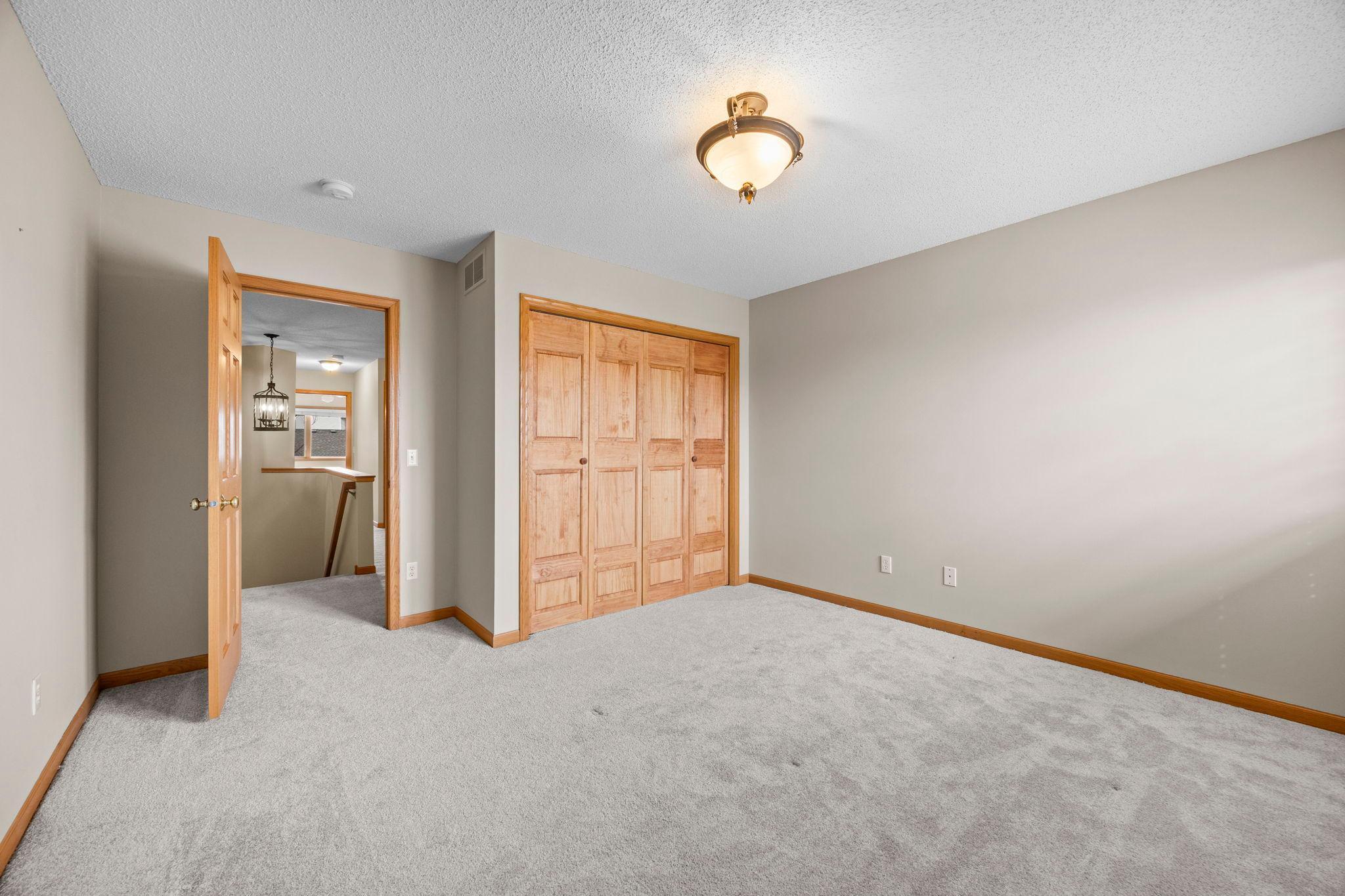 Upper bedroom #3 features a large closet.