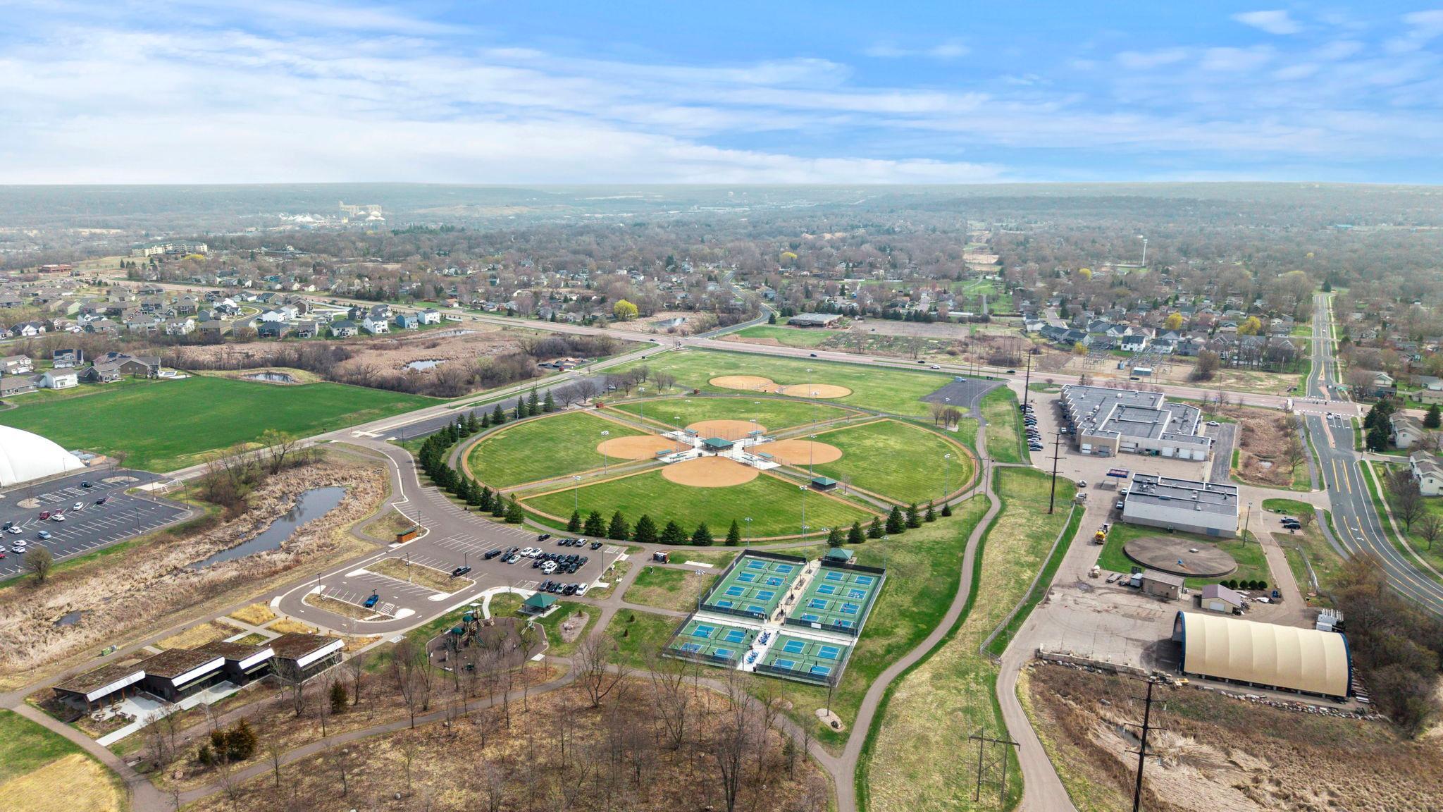 Short walk / drive to nearby McColl Pond Park, Trails, and Pickleball Courts.