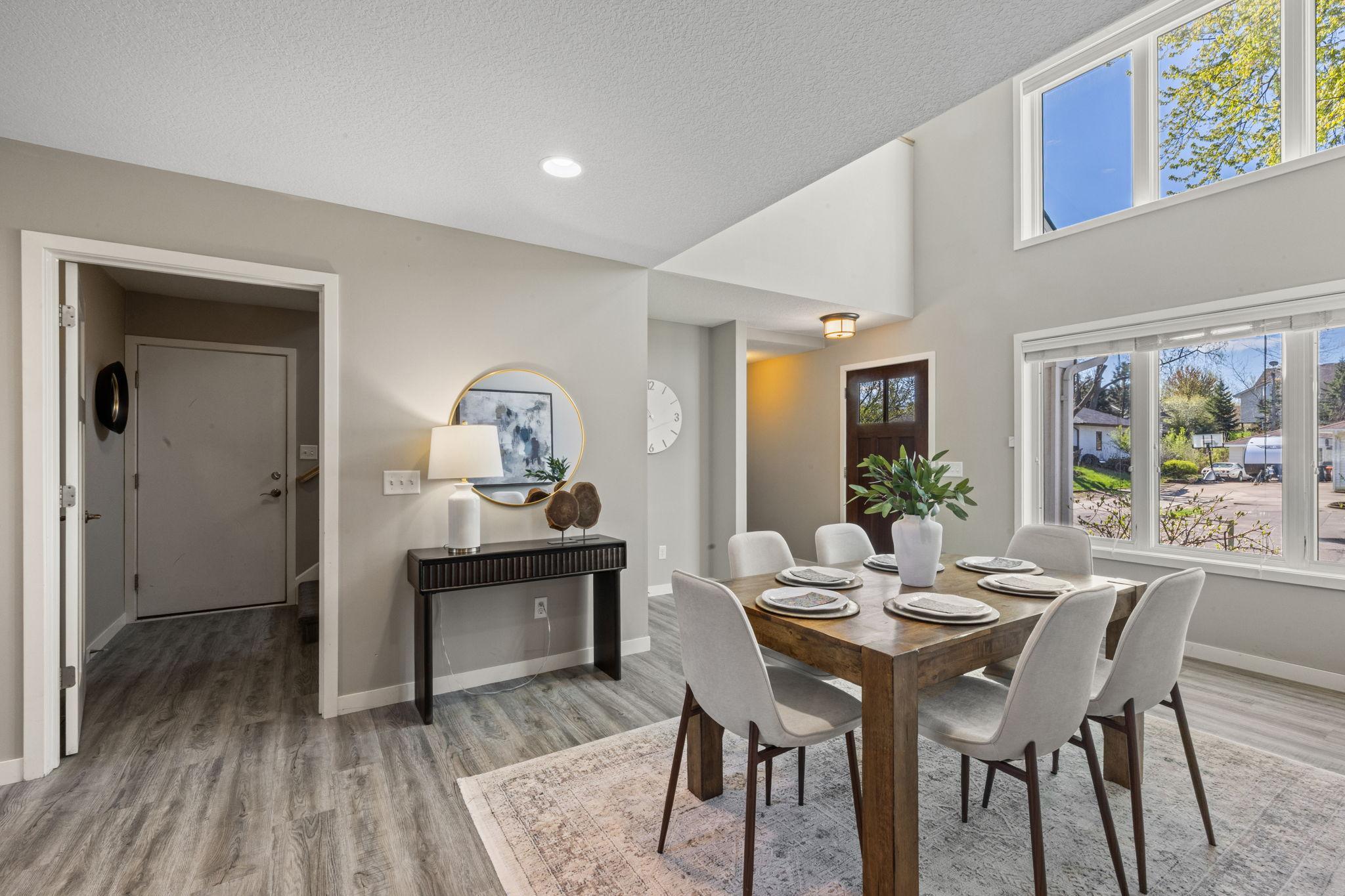 Seamlessly connects to the informal dining area.