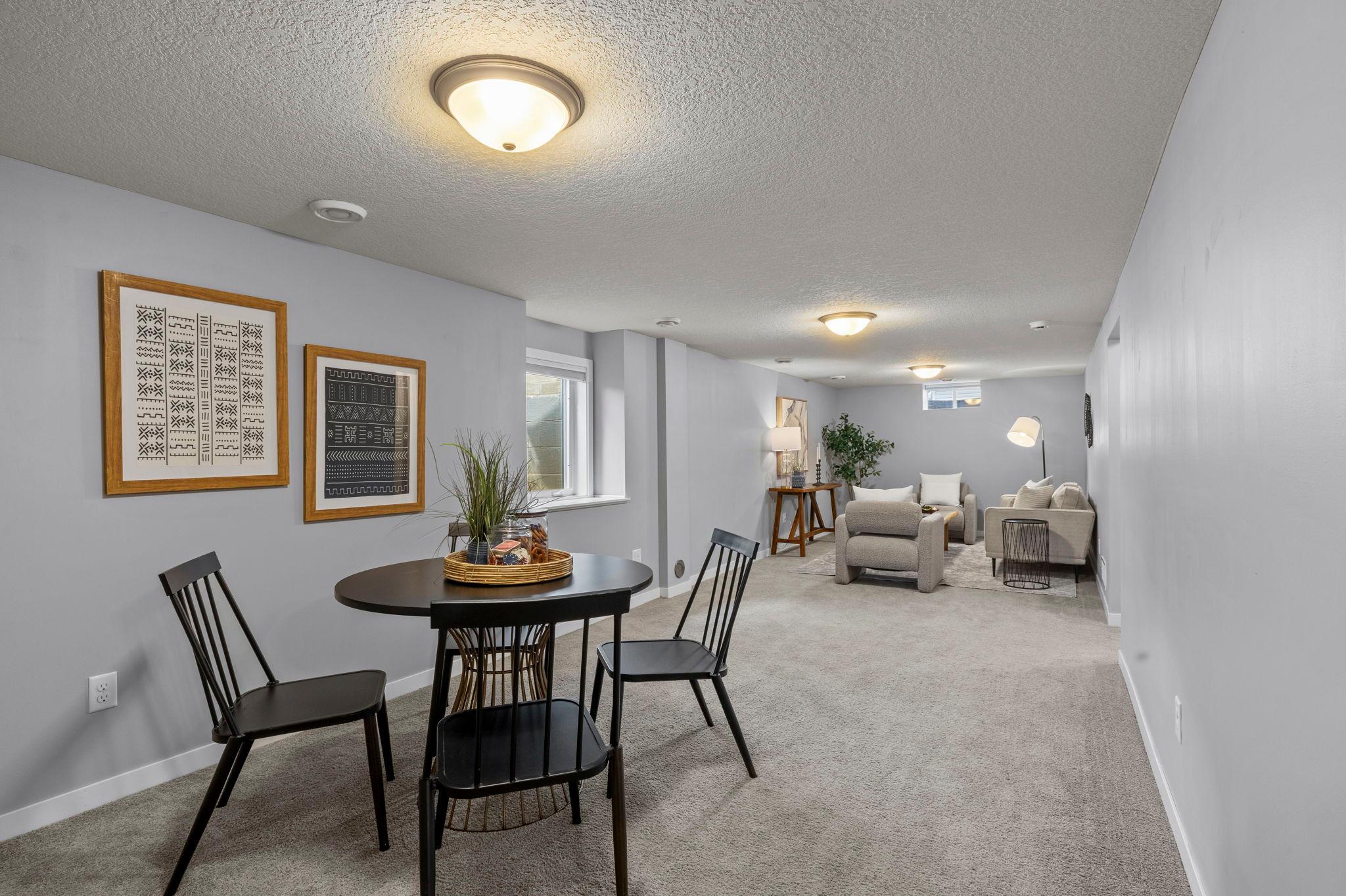 The lower level adds even more living space with a large family room.