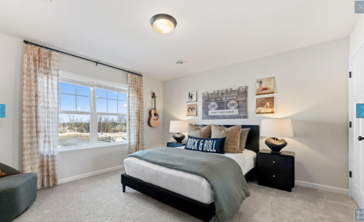 Bedroom #3 (staged model, representational photos of floorplan)
