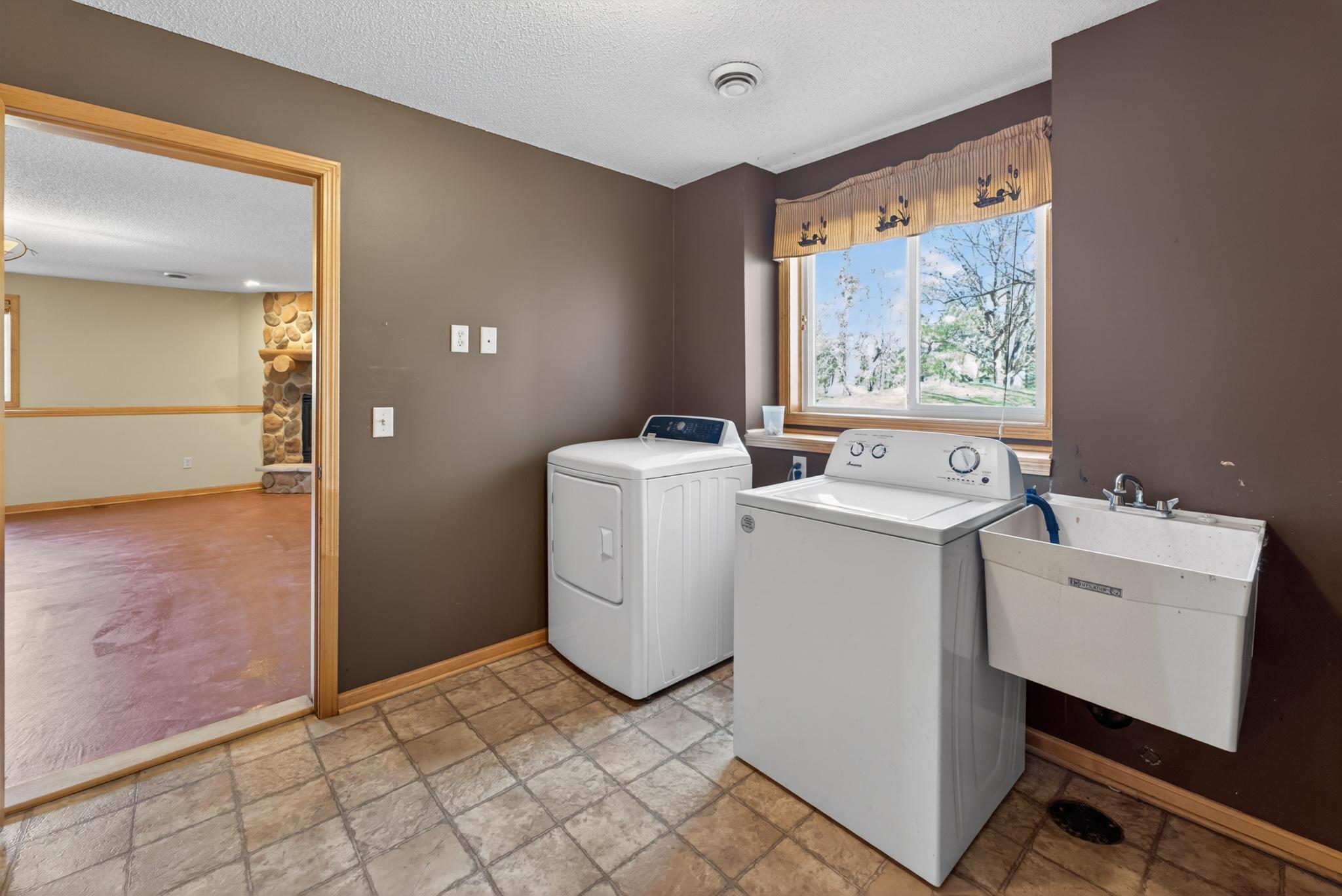 Large Laundry Room situated just off of the Family Room