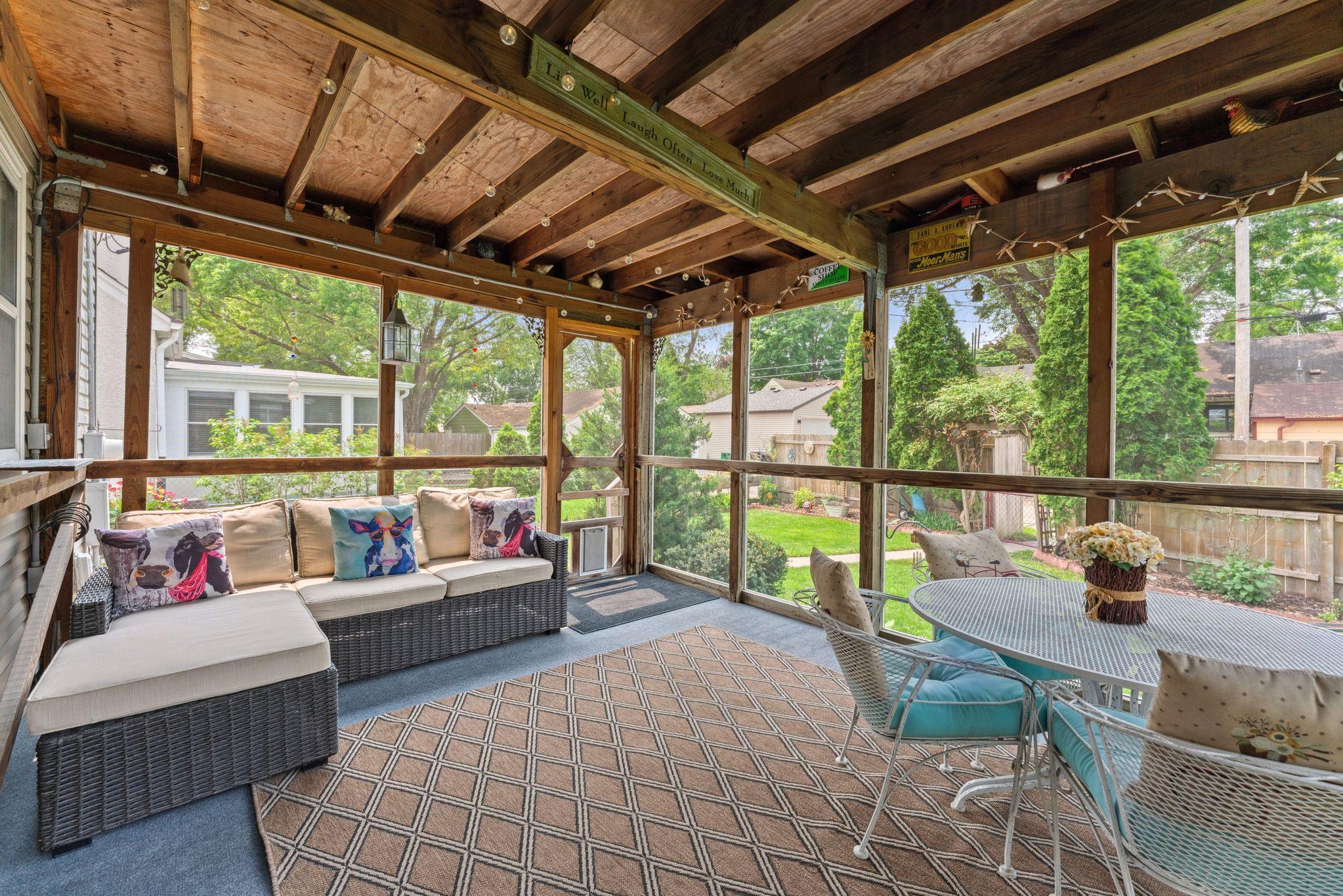 3-season porch off the formal dining room