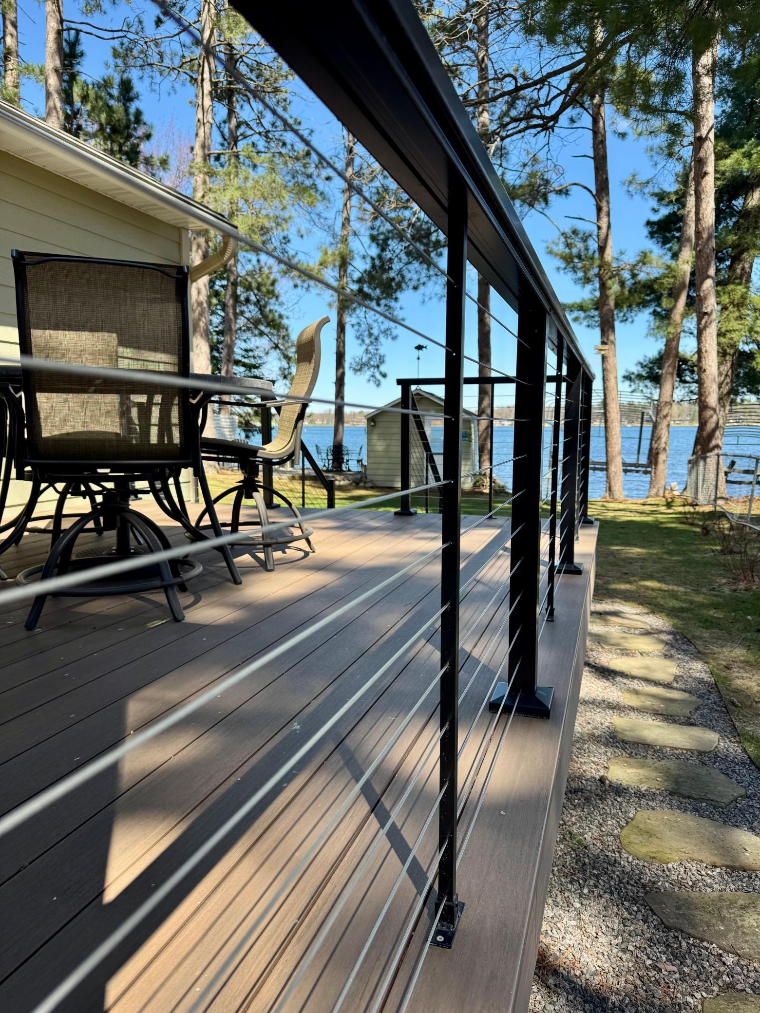 Maintenance Free Deck Overlooking The Beautiful Yard And Panoramic Views Of The Lake!