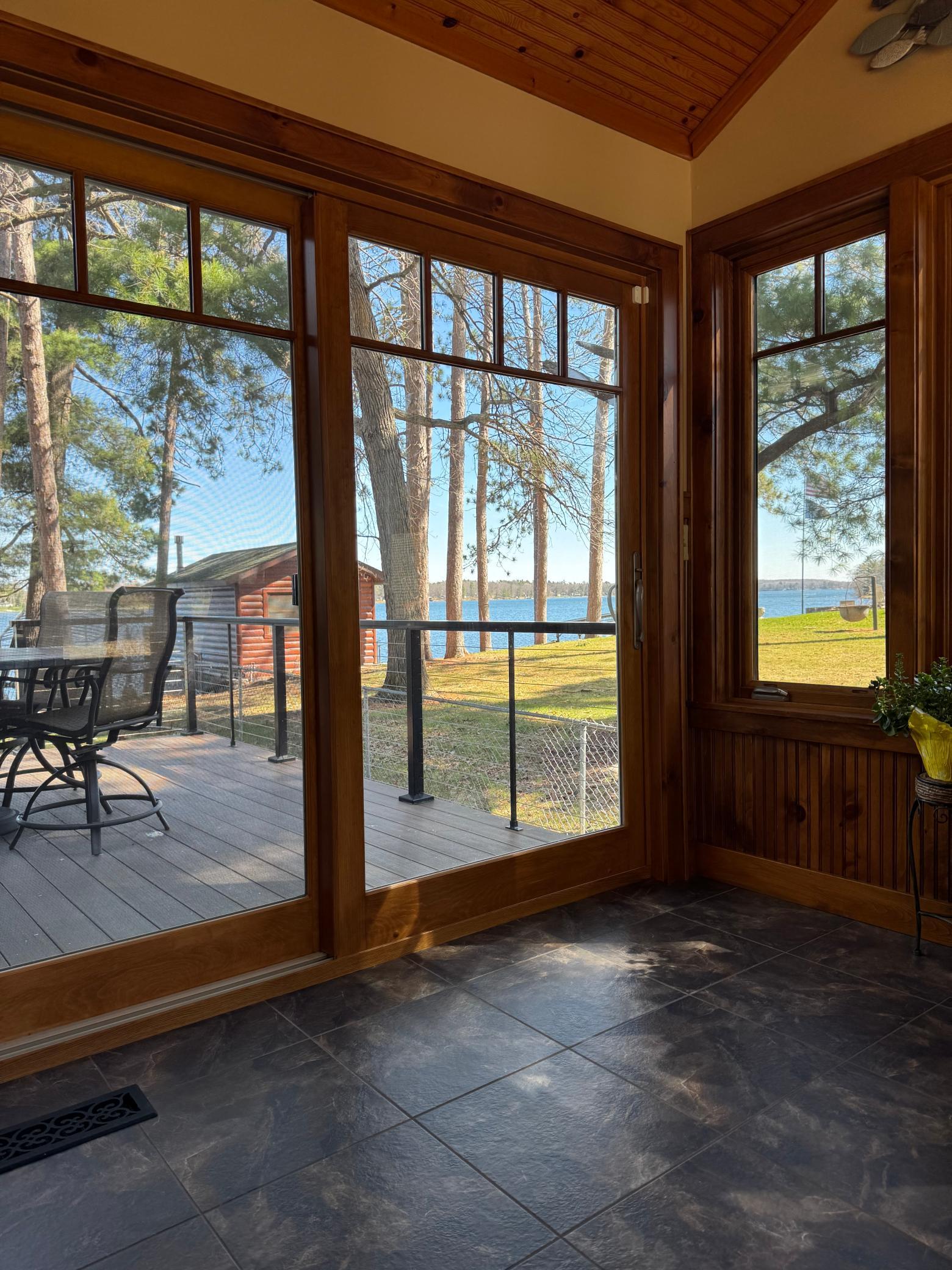 Views From The Sunroom Give Way To The Panoramic Views Of The Lake!