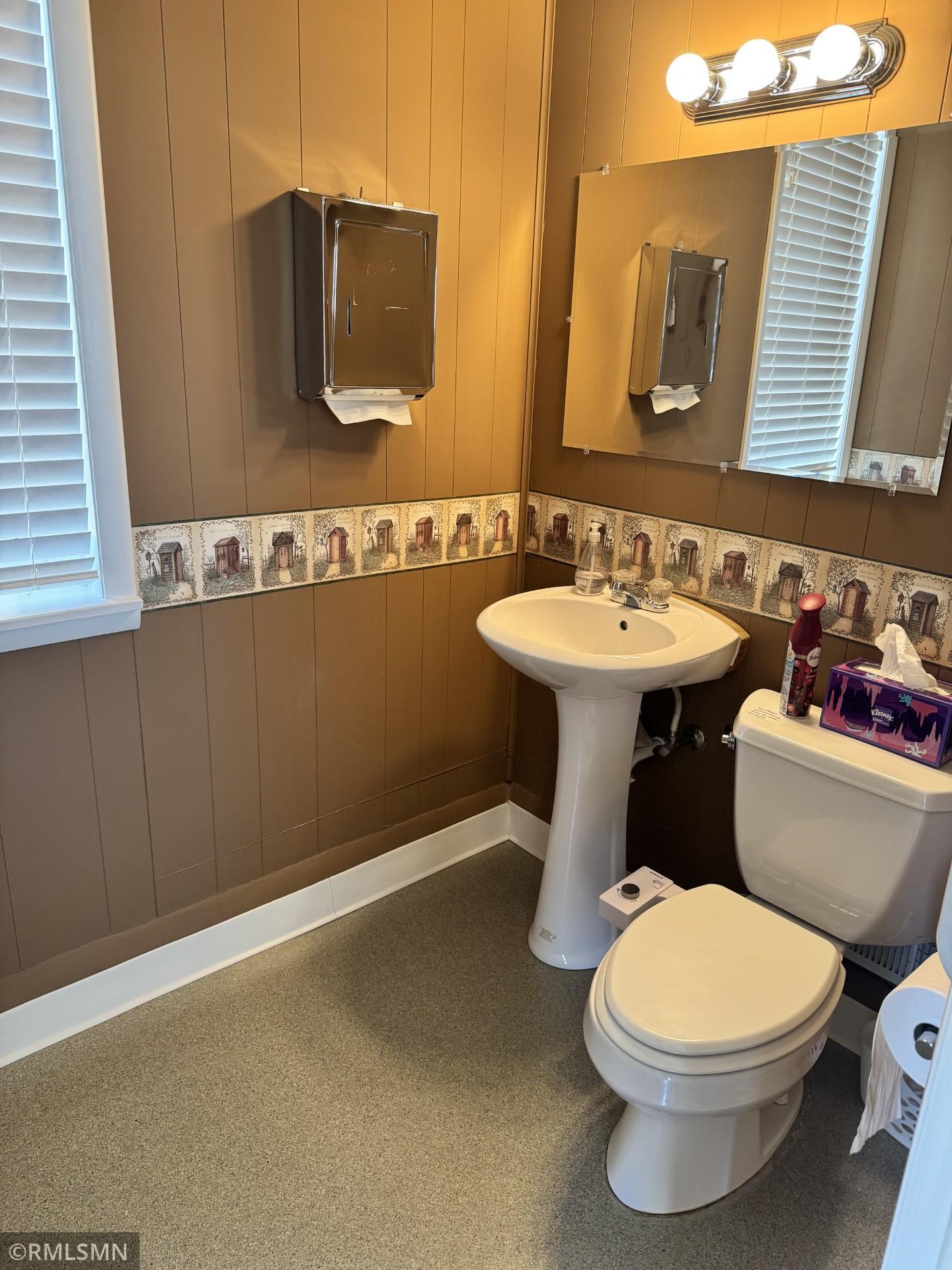 Building has a half bath.