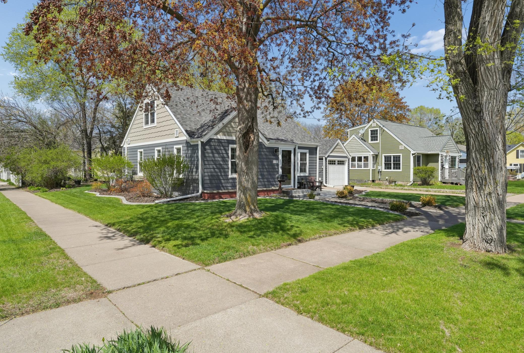 A beautifully landscaped home.
