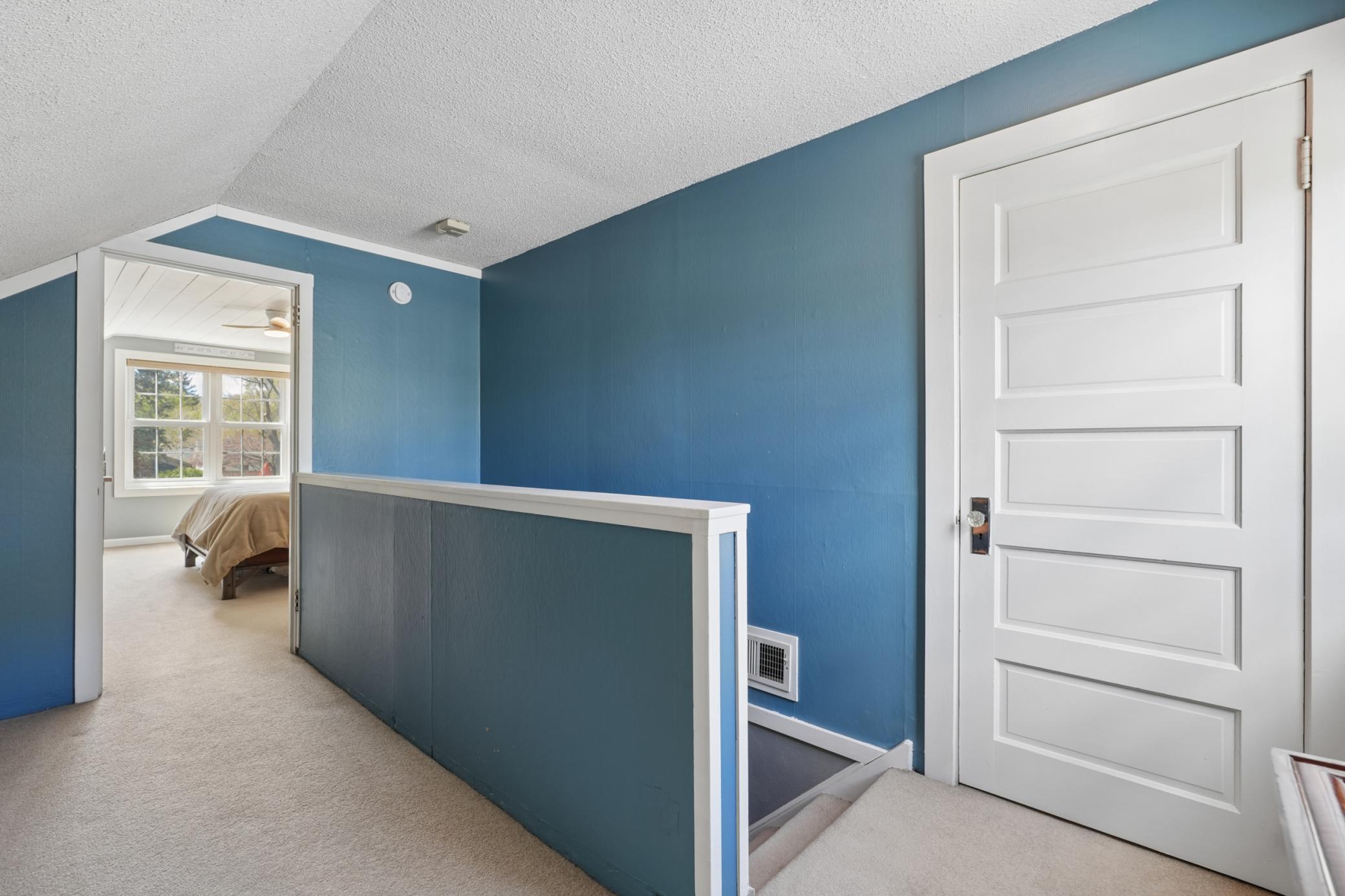 Loft area with additional storage.