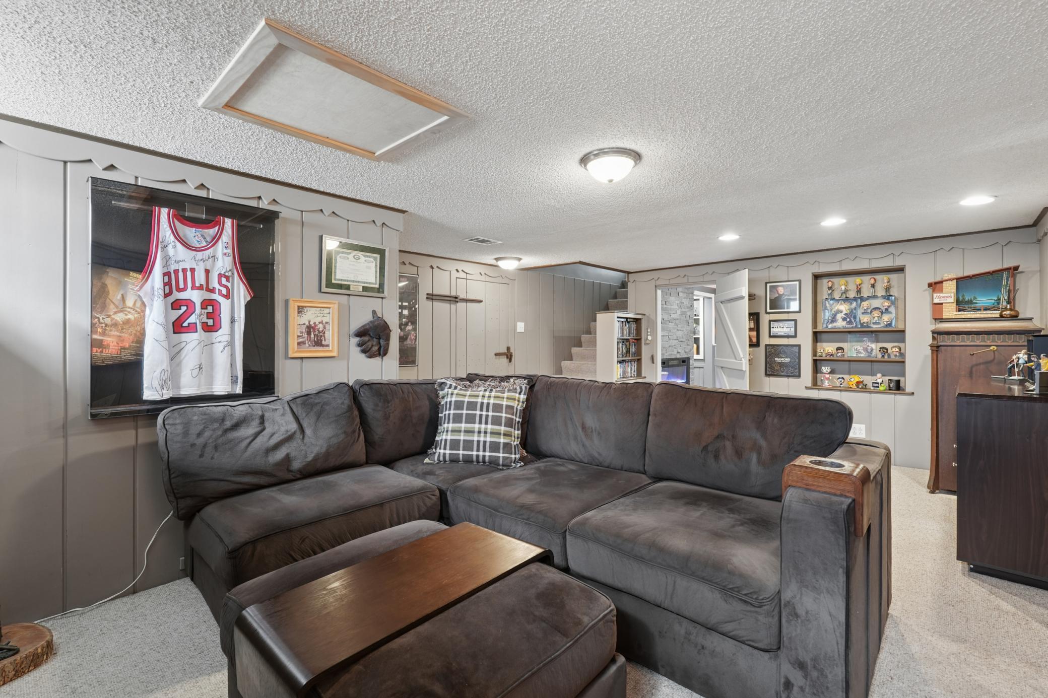 Lower level family room.