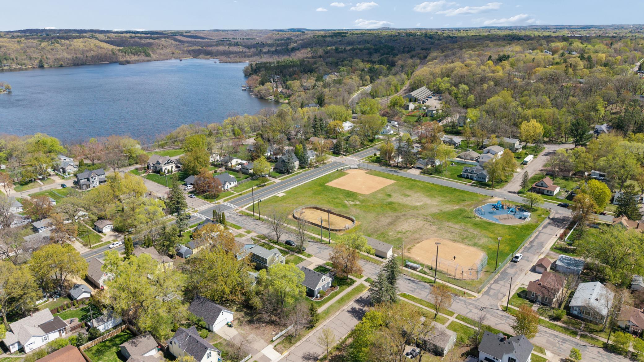 Aerial view looking east.
