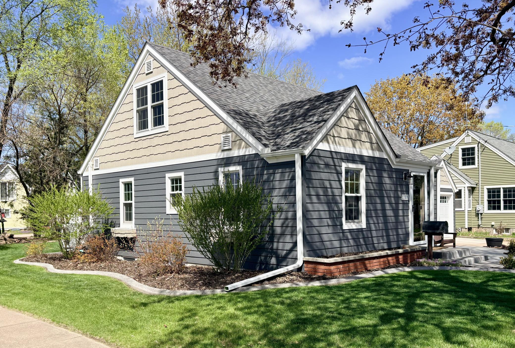 Side view of the home.