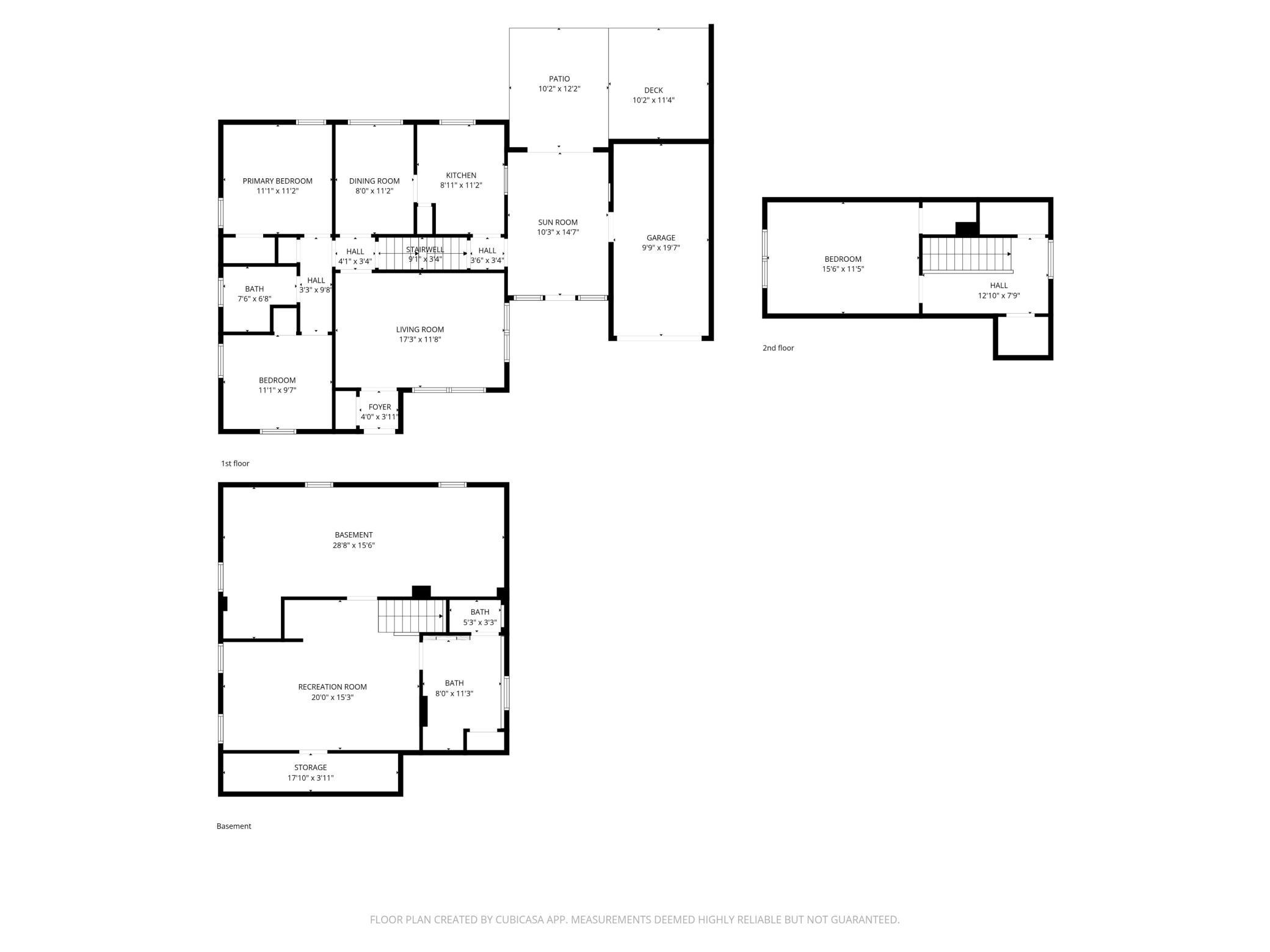Combined floor plans