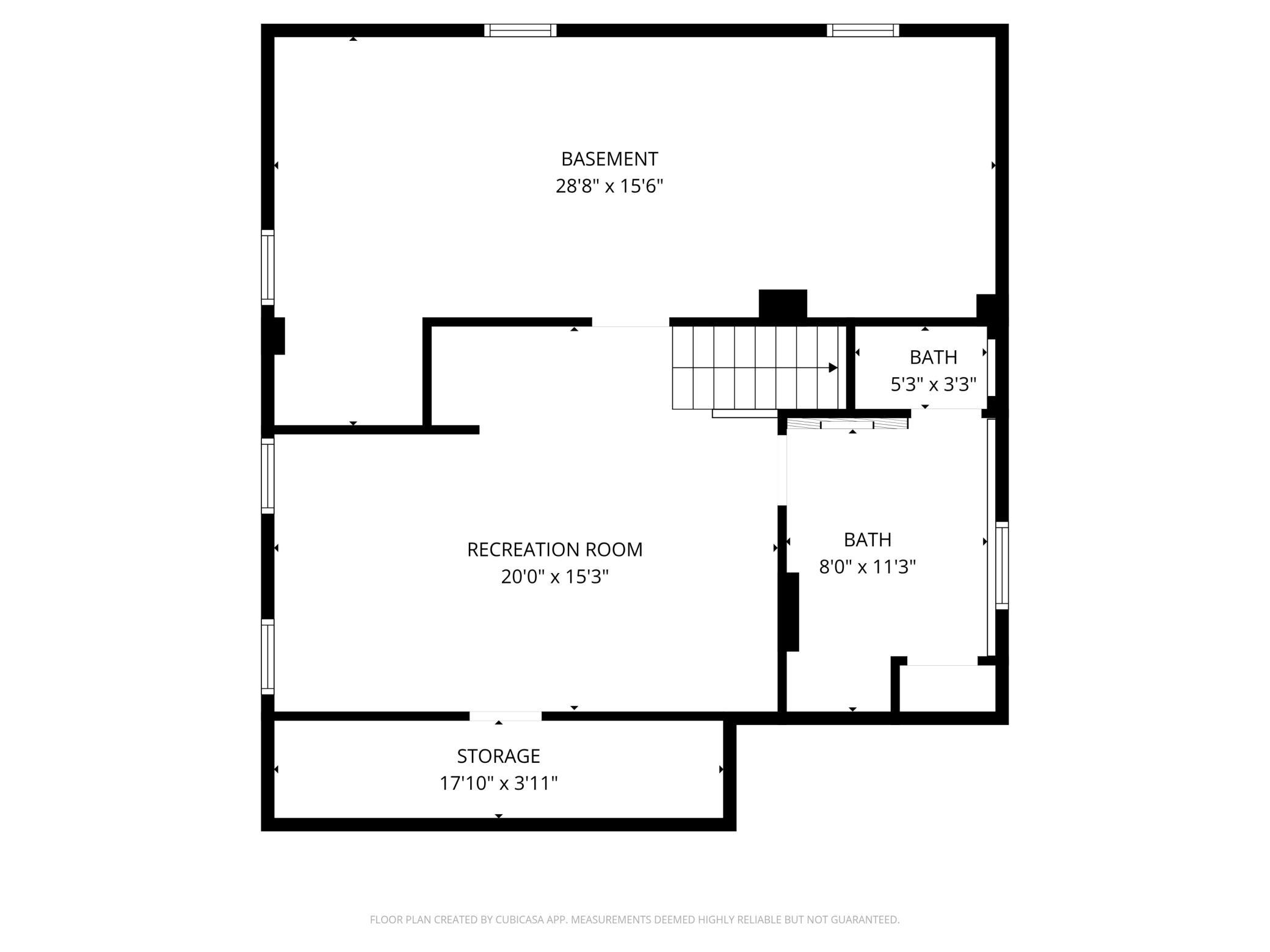 Lower level floor plan