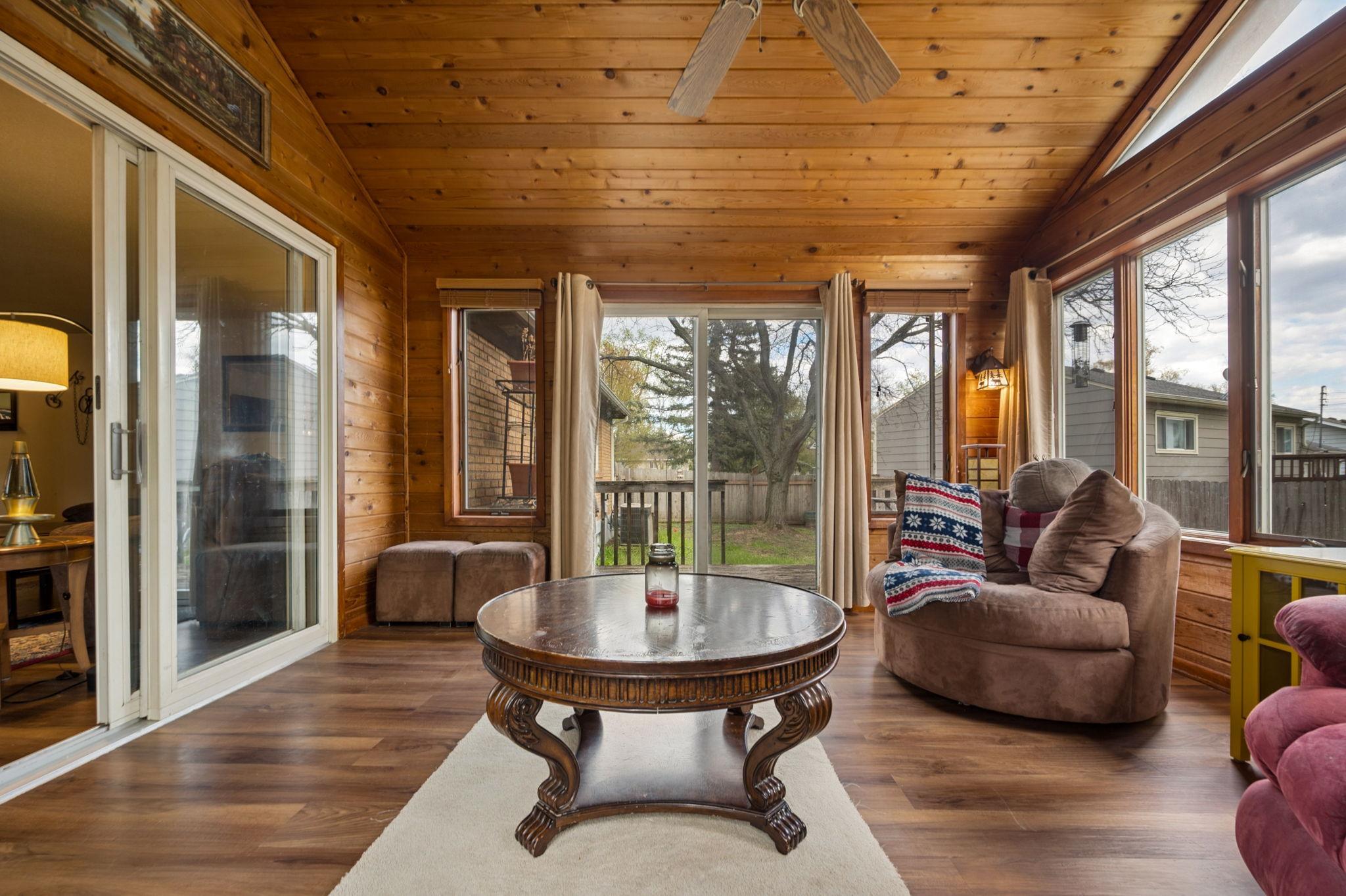 4 Season Porch Has A Walkout To Backyard...