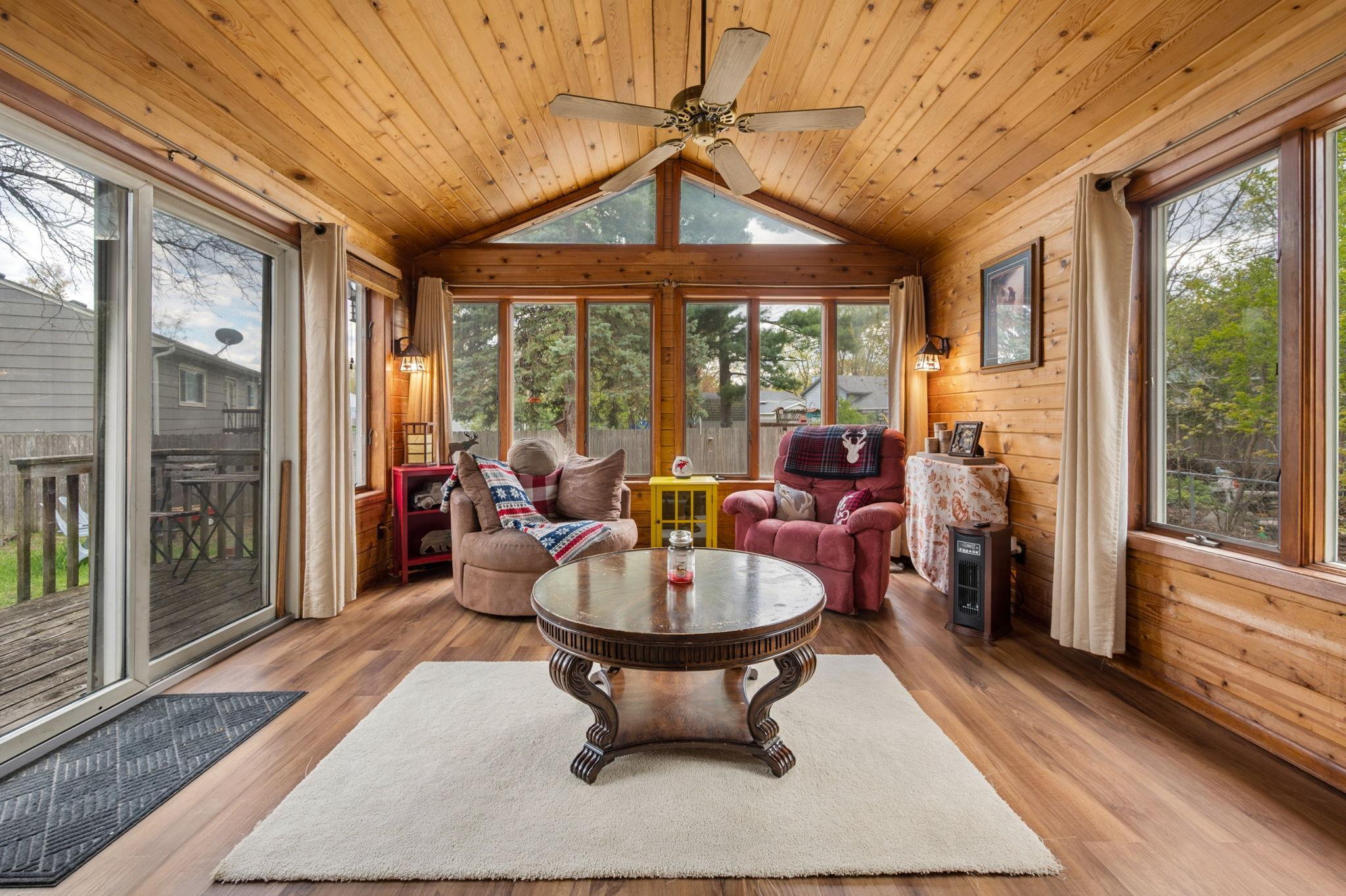 4 Season Porch Has A Walkout To Backyard...