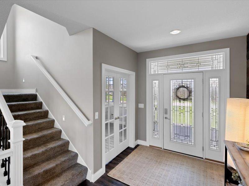 French Doors take you into office/den