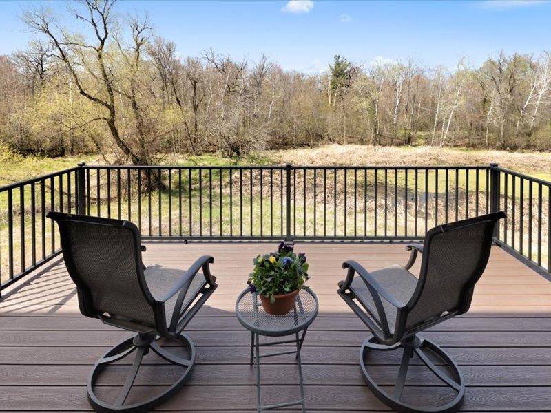 Private back yard on maintenance free deck