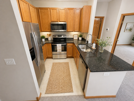 Features new stainless-steel appliances, an updated faucet, and beautiful granite countertops.