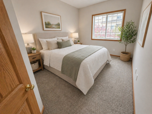 Main Floor bedroom, just off of the kitchen living room area