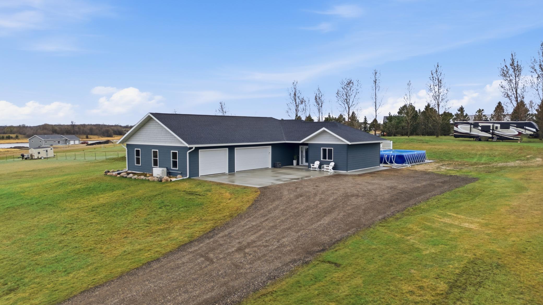 Nearly new, rural slab on grade home