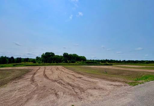 View of lot 1 with lot 2 and 3 to the right.