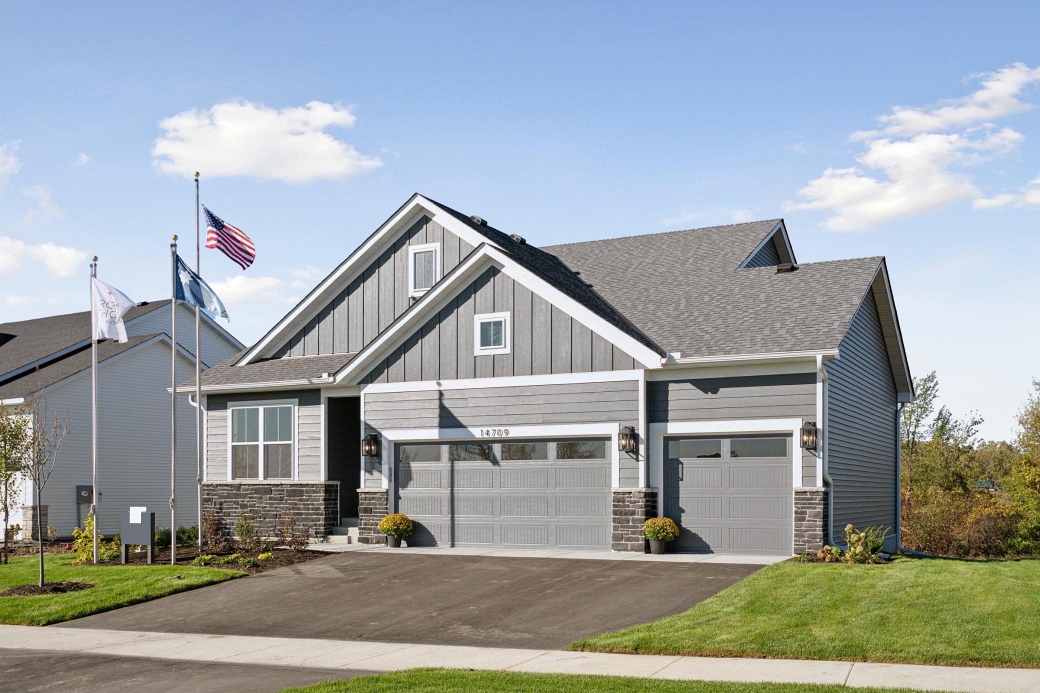 Move right in to our Eveleth model, now for sale. Featuring 4-bedrms, 3 bathrooms, & spacious 3-car garage & private backyard backs to wetlands/trees. Or Build your new Robert Thomas Home at our beautiful Riverwalk neighborhood in Dayton.