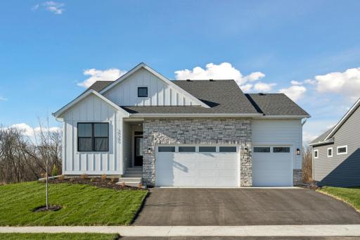 Sun-filled new Home with warranties, amazing views backing to wetlands!! 2 bedrooms on main floor, + flex room, and another bedroom at sunny finished lower level + storage room! And Spacious 3-car garage you will love!