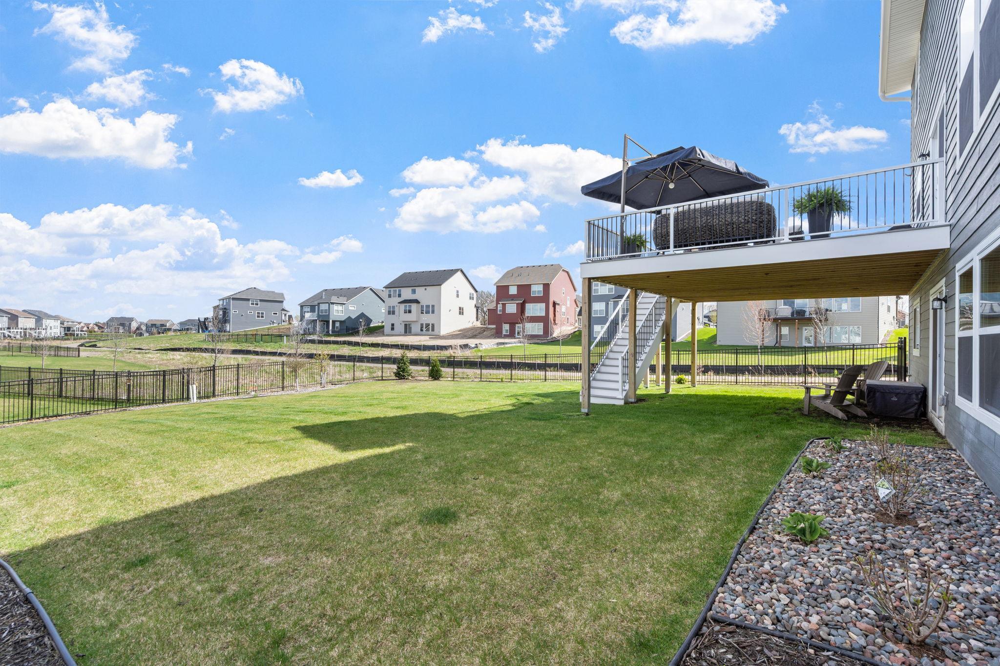 Professionally landscaped and fully fenced in